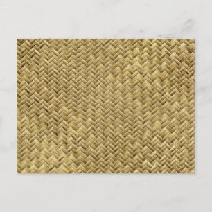 Geometrisch Golden Basketweve Graphic Pattern Briefkaart