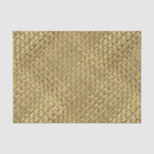 Geometrisch Golden Basketweve Graphic Pattern Tissuepapier
