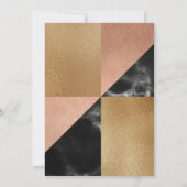Geometrisch Goud en Roos Goud Marmeren Verjaardags Kaart (Achterkant)