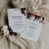 Geometrisch Goud Glitter Herfst Bachelorette Weeke Kaart