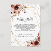 Geometrisch Goud Glitter Lente Bruiloft Wishing We Informatiekaartje (Voorkant)