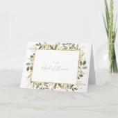 Geometrisch Goud Groen Bruidsfeest Dank u Bedankkaart (Voorkant)