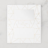 Geometrisch goud lijst gastnaamplaatje (Buitenkant ongevouwen)