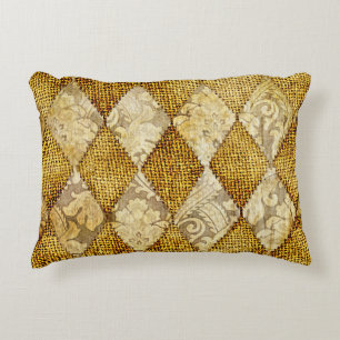 Geometrisch goud: Retro Patroon verfijning. Accent Kussen