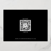 Geometrisch goud sparen de Datum Folie Uitnodiging (Achterkant)