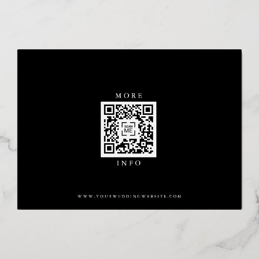 Geometrisch goud sparen de Datum Folie Uitnodiging (Achterkant)