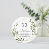 Geometrisch Goud Tropisch Groen 30e Verjaardagsfee Kaart (Staand voorkant)