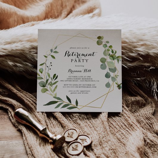 Geometrisch Goud Tropisch Groen Pensioen Partij Kaart