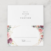 Geometrisch Goud Tropische Kleurrijke Bloemen Brui (Buitenkant ongevouwen)