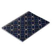 Geometrisch: Goudblauw Abstract Notitieboek (Linkerzijde)