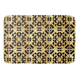 Geometrisch gouden paneel badmat
