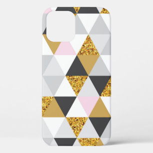 Geometrisch goudmarmer naadloos patroon iPhone 12 hoesje