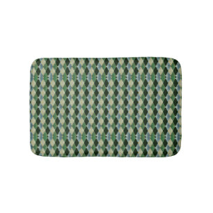  Geometrisch Groen beige St. Patrick patroon Badmat