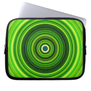 Geometrisch groen Mandala-25436 Laptop Sleeve