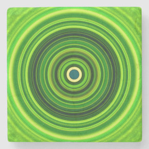 Geometrisch groen Mandala-25436 Stenen Onderzetter