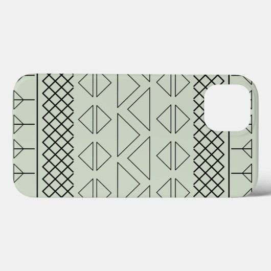geometrisch groen patroon Case-Mate iPhone case (Achterkant (horizontaal))