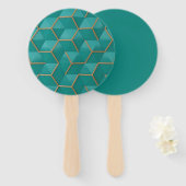 geometrisch handwaaier (Voorkant en achterkant)