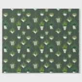 Geometrisch hangend kamerplantpatroon cadeaupapier (Vlak)