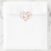 Geometrisch hart smitten sticker (Tas)