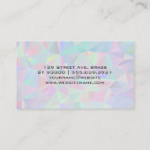 Geometrisch holografisch | Make-upkit penselen Visitekaartje (Achterkant)