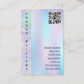 geometrisch holografisch | QR-code Visitekaartje (Voorkant)