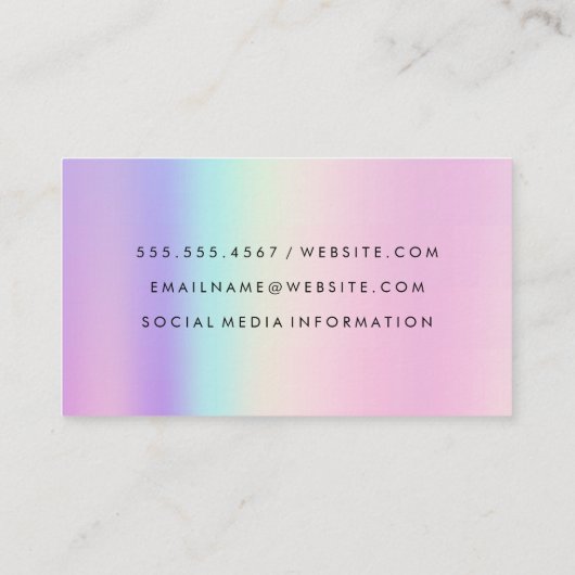 geometrisch holografisch | QR-code Visitekaartje (Achterkant)