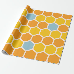 geometrisch honingraatpatroon cadeaupapier