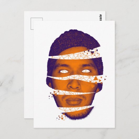 Geometrisch hoofd briefkaart (Voorkant / Achterkant)