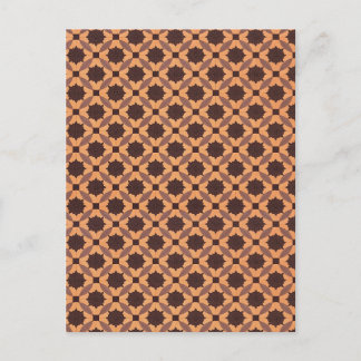 Geometrisch Houten Tegelmotief Briefkaart
