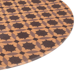 Geometrisch Houten Tegelmotief Snijplank