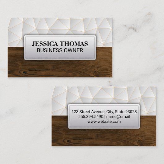 Geometrisch | Houtnerf Visitekaartje