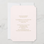 Geometrisch in Blush Afstuderen Uitnodiging (Achterkant)