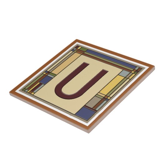 Geometrisch Initiaal U Tegeltje (Zijkant)