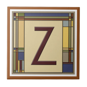 Geometrisch Initiaal Z Tegeltje