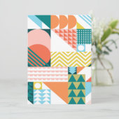 Geometrisch Jumble Patroon Kaart (Staand voorkant)