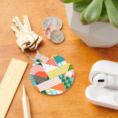 Geometrisch Jumble Patroon Sleutelhanger