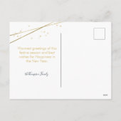 Geometrisch kerstontwerp Twee foto's Feestdagenkaart (Achterkant)