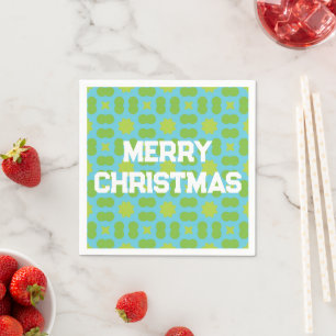 Geometrisch kerstpatroon - Gepersonaliseerd Servet