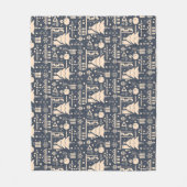 Geometrisch kerstpatroon - modern design fleece deken (Voorkant)