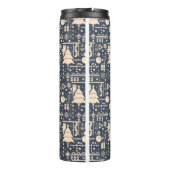 geometrisch kerstpatroon thermosbeker (Achterkant)