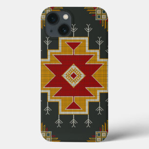 Geometrisch klassiek kleurrijk-mode schattig iPhone 13 hoesje