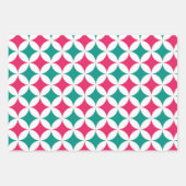 Geometrisch Klassiek Rood Groen Wit Kerstmis Inpakpapier Vel (Voorkant 2)