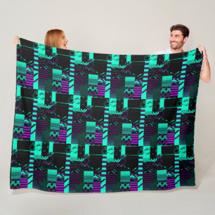Geometrisch Kleurblok Motief Modern Worpdek Fleece Deken