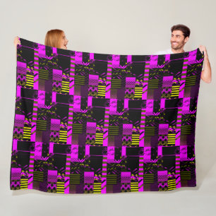 Geometrisch Kleurblok Motief Modern Worpdek Fleece Deken