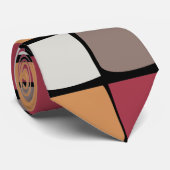 Geometrisch kleurenblokpatroon stropdas (Opgerold)