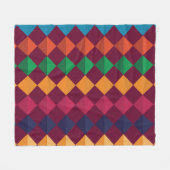 Geometrisch kleurenpatroon fleece deken (Voorkant (Horizontaal))