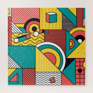 Geometrisch kleurrijk: abstract patroon. legpuzzel