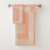 Geometrisch koraal en zand Patterned Bad Handdoek (Insitu)