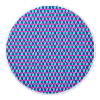 Geometrisch Kubuspatroon Keramische Knop