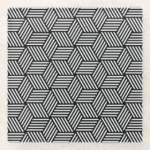 Geometrisch kunstontwerp glazen onderzetter (Voorkant)